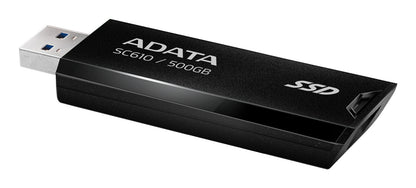 ADATA SC610 500 GB USB Type-A 3.2 Gen 2 (3.1 Gen 2) Black