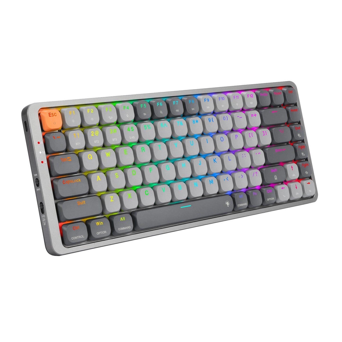 REDRAGON K652GG-RGB-PRO Azure keyboard USB + RF Wireless + Bluetooth Grey