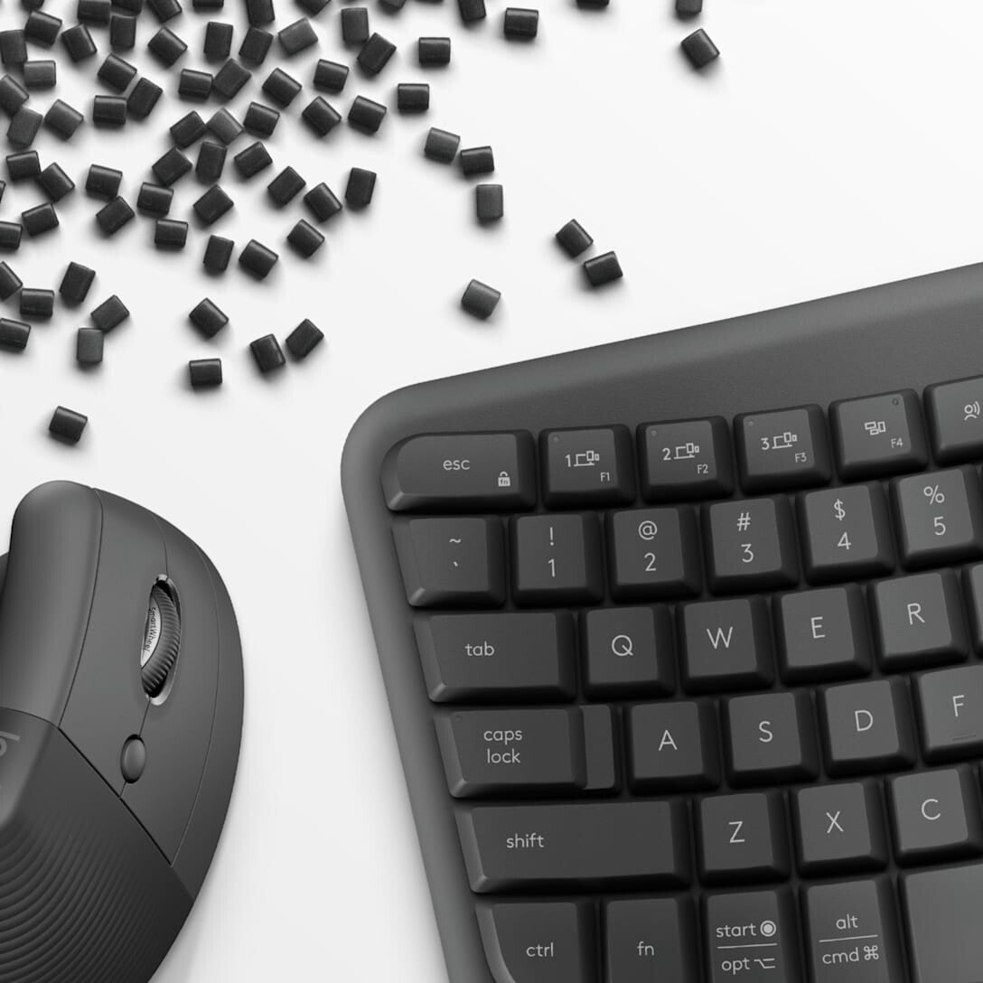 Logitech Wave Keys and Lift Combo keyboard Mouse included Universal Bluetooth QWERTY English Graphite
