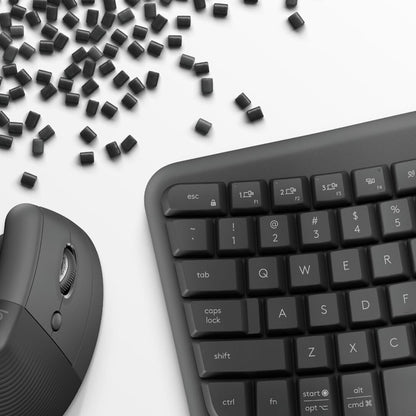 Logitech Wave Keys and Lift Combo keyboard Mouse included Universal Bluetooth QWERTY English Graphite