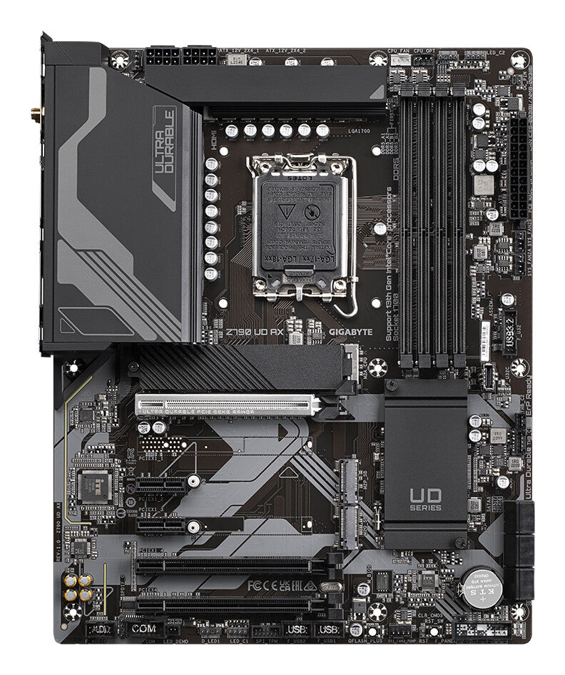 GIGABYTE Z790 UD AX Motherboard - Supports Intel Core 14th CPUs, 16+1+１ Phases Digital VRM, up to 7600MHz DDR5 (OC), 3xPCIe 4.0 M.2, Wi-Fi 6E, 2.5GbE LAN, USB 3.2 Gen 2x2