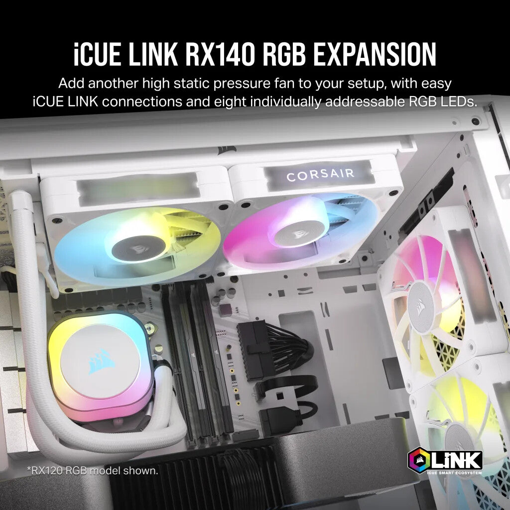 Corsair iCUE LINK RX140 RGB Computer case Fan 14 cm White 1 pc(s)