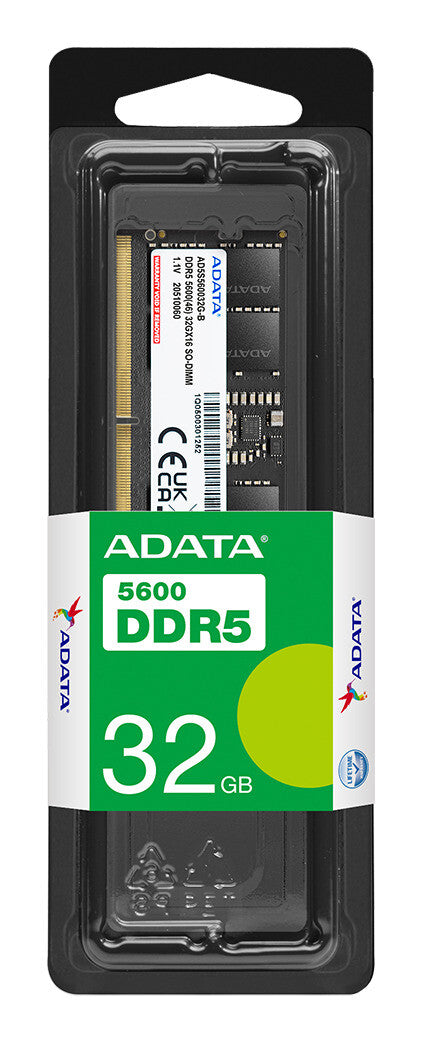 ADATA AD5S560032G-S memory module 32 GB 1 x 32 GB DDR5 262-pin SO-DIMM ECC
