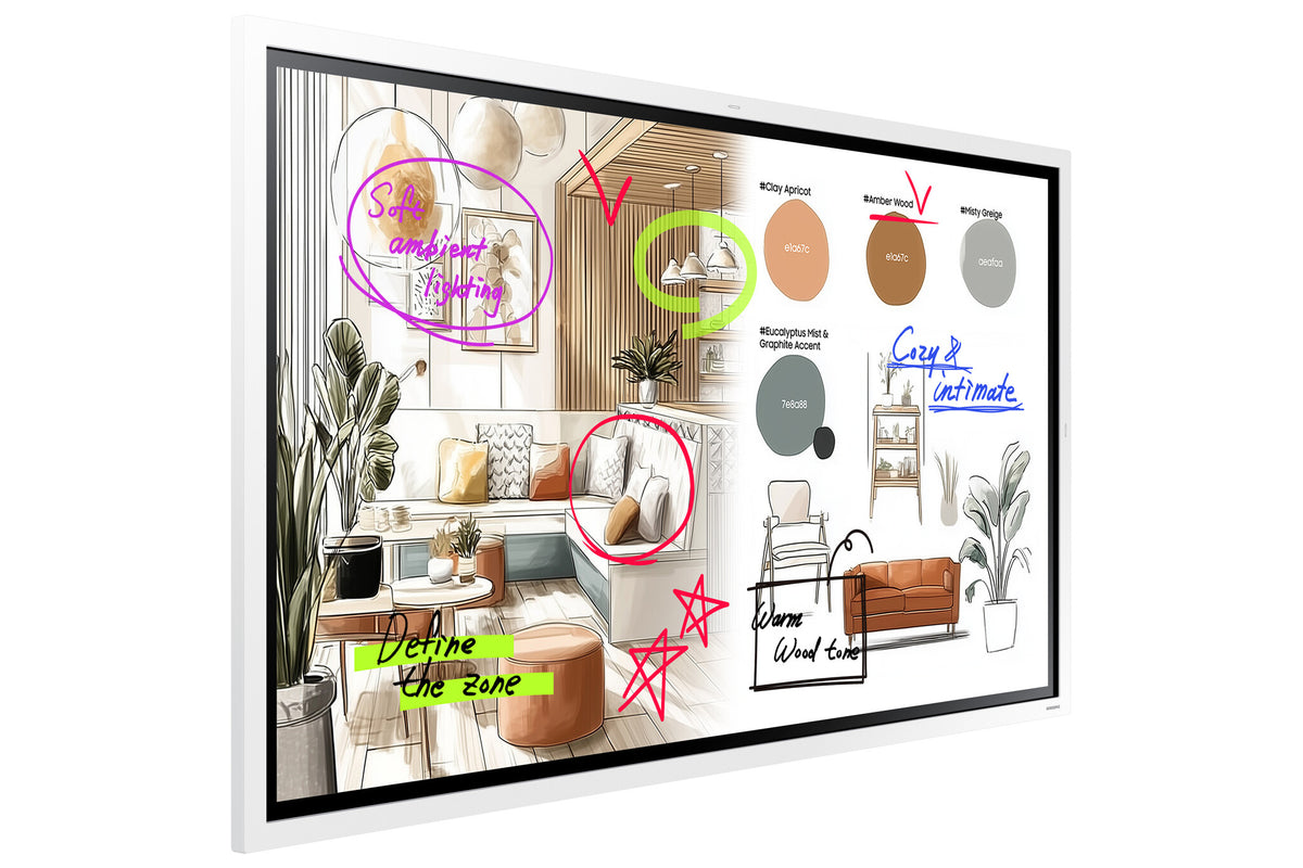 SAMSUNG 55'' FLIP CHART 4.0 4K UHD/ 16/7 USAGE/ 450NIT BRIGHTNESS