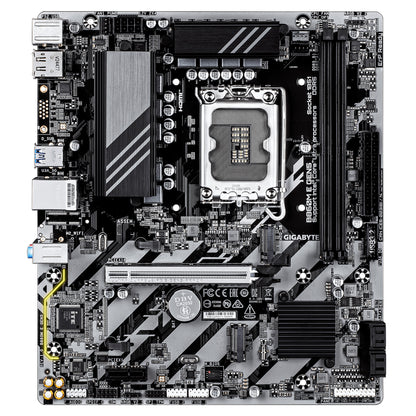 GIGABYTE B860M E GEN5 Motherboard - Intel Core Ultra Series CPUs, 4+1+2 Phases VRM, up to 8800MHz DDR5 (O.C.), 2xPCIe 4.0 M.2, 1GbE LAN, USB 3.2 Gen 1