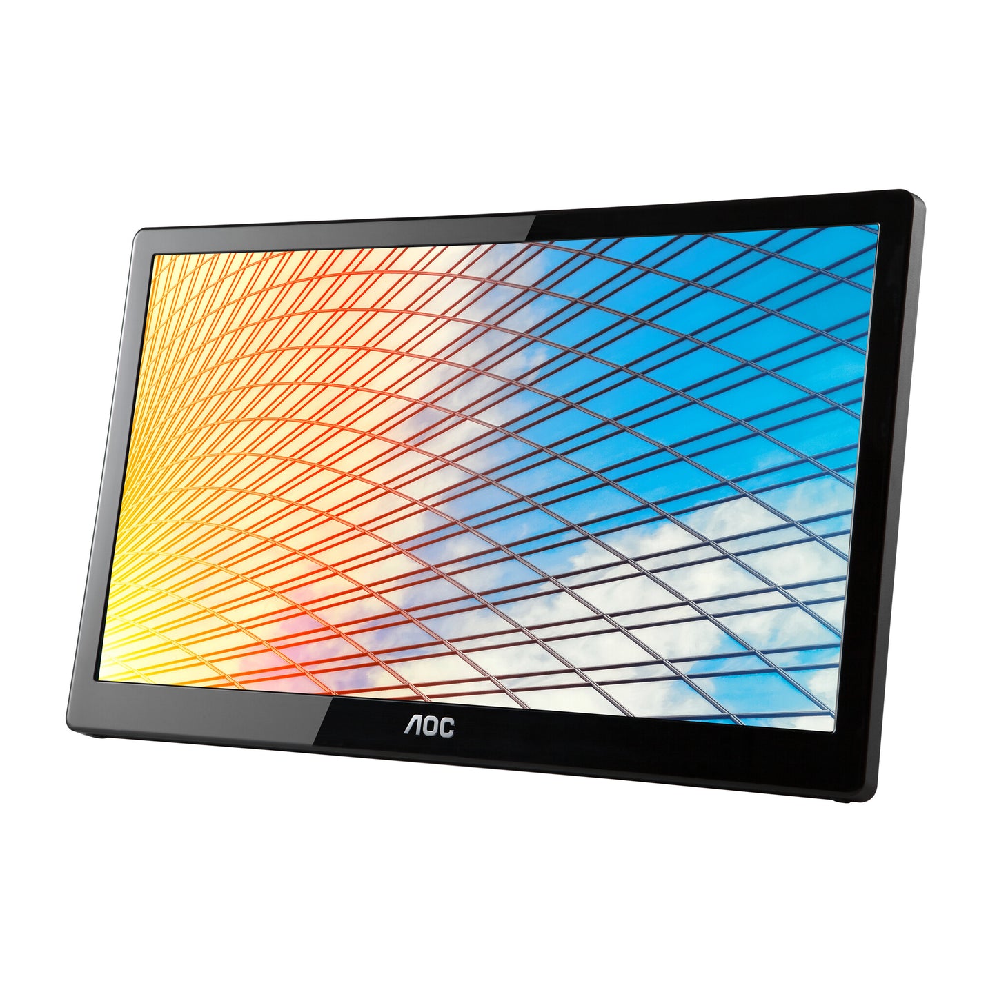 AOC E1659FWU portable TV/monitor Black 39.6 cm (15.6") 1366 x 768 pixels