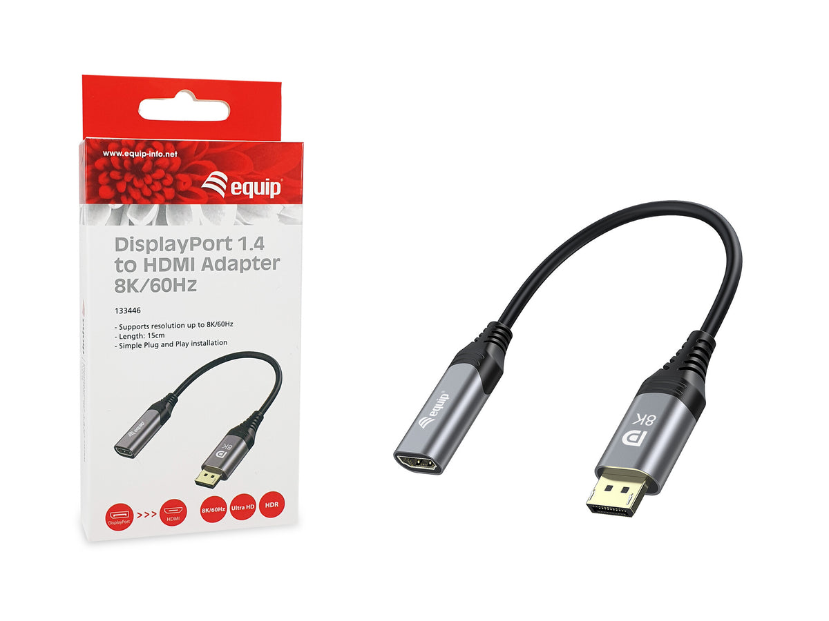 Equip DisplayPort 1.4 to HDMI Adapter, 8K/60Hz