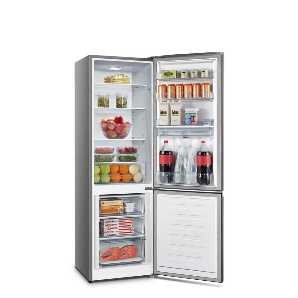 Hisense H370BIT-WD fridge-freezer Freestanding 263 L A Stainless steel, Titanium