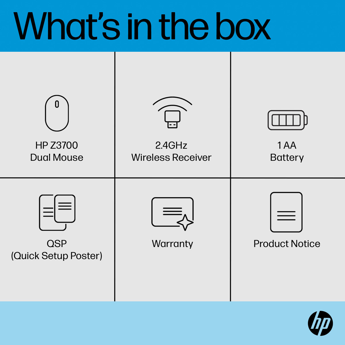 HP Z3700 Dual Silver Mouse