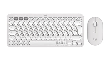 Logitech 920-012240 keyboard Mouse included Universal RF Wireless + Bluetooth QWERTY US International White