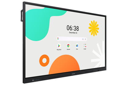 Samsung 65 Android Interactive Display  Android 14 EDLA Certified  Resolution: 3840 x 2160  UHD  400nit Brightness  Build in Speakers  HDMI out  40 PTS touch  Wi-Fi & BT  3 YEAR WARRANTY