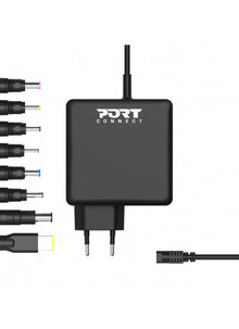 Port Designs 900093B-EU mobile device charger Laptop, Universal Black AC Indoor