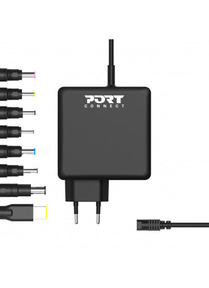 Port Designs 900093B-EU mobile device charger Laptop, Universal Black AC Indoor