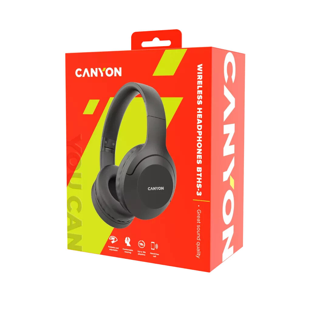 Canyon CNS-CBTHS3DG headphones/headset Wired & Wireless Head-band Calls/Music/Sport/Everyday Bluetooth Grey