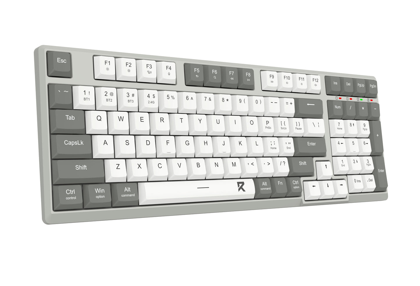REDRAGON BK-7111 keyboard RF Wireless + Bluetooth Grey, White