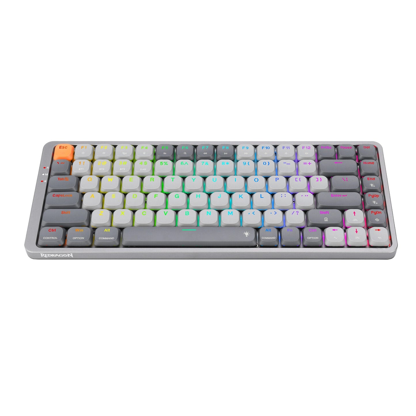 REDRAGON K652GG-RGB-PRO Azure keyboard USB + RF Wireless + Bluetooth Grey