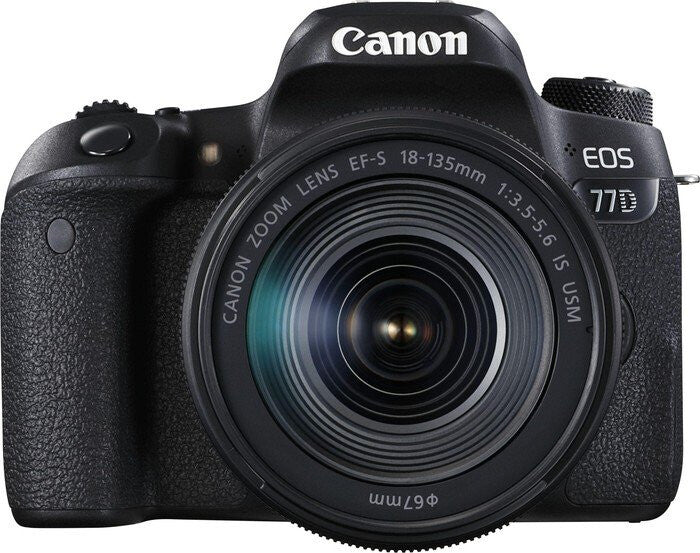 Canon EOS 77D + EF-S 18-135mm 3.5-5.6 IS USM SLR Camera Kit 24.2 MP CMOS 6000 x 4000 pixels Black