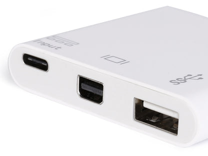 Equip USB Type C to Mini DisPlayPort Female/USB A Female/PD Adapter