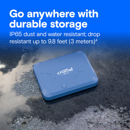 Crucial X10 1 TB USB Type-C USB 3.2 Gen 2x2 Blue