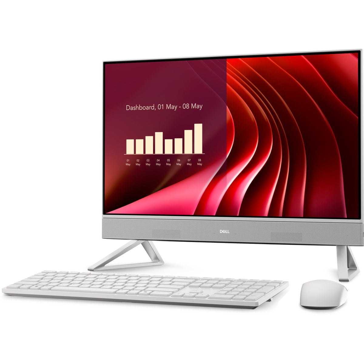 DELL EC24250 Intel® Core™ i5 i5-1334U 60.5 cm (23.8") 1920 x 1080 pixels All-in-One PC 16 GB DDR5-SDRAM 512 GB SSD Windows 11 Pro Wi-Fi 6E (802.11ax) White