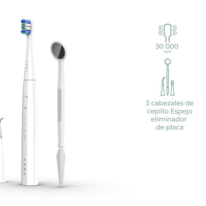 AENO Sonic Electric toothbrush, DB8: White, 3modes, 3 brush heads + 1 cleaning tool, 1 mirror, 30000rpm, 100 days without charging, IPX7