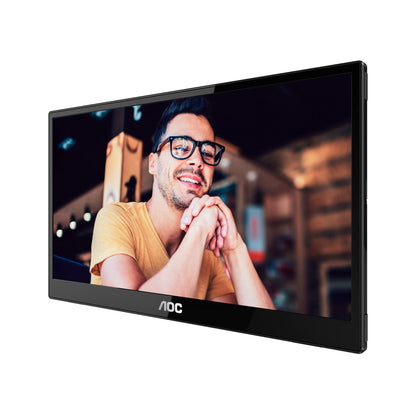 AOC 16T20 portable TV/monitor Portable monitor Black 39.6 cm (15.6") 1920 x 1080 pixels