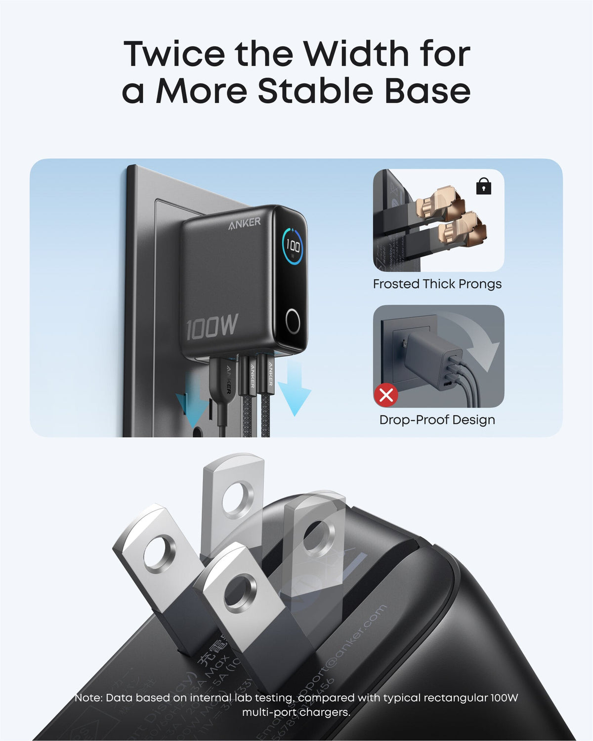 Anker B121B Universal Black AC Fast charging Indoor
