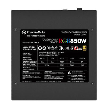 Thermaltake Toughpower Grand RGB power supply unit 850 W 24-pin ATX ATX Black