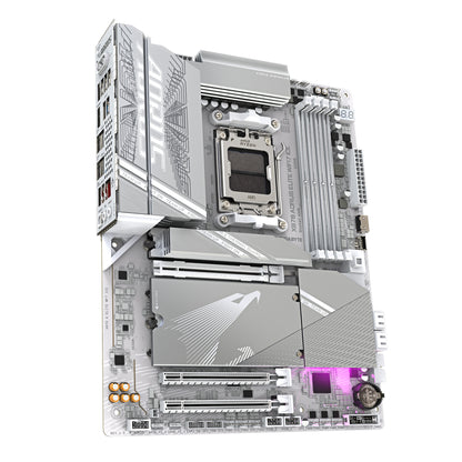 GIGABYTE X870 AORUS ELITE WIFI7 ICE Motherboard - Supports AMD Ryzen 9000 CPUs, 16+2+2 Phases Digital VRM, up to 8000MHz DDR5 (OC), 3xPCIe 5.0 + 1xPCIe 4.0, Wi-Fi 7, 2.5GbE LAN, USB 4