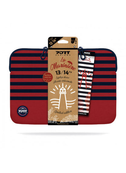 Port Designs La Marinière 35.6 cm (14") Sleeve case Navy, Red