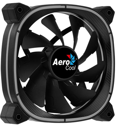 Aerocool ASTRO12 PC Fan 12cm LED RGB Antivibration 6 Pins Black