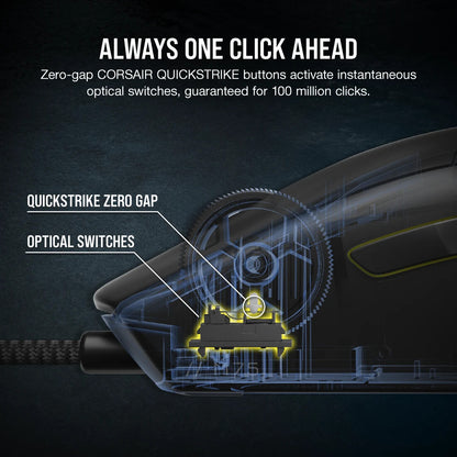 Corsair M75 mouse Gaming Ambidextrous USB Type-A Optical 26000 DPI