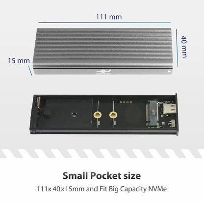 Vantec NST-205C3-SG storage drive enclosure SSD enclosure Aluminium M.2