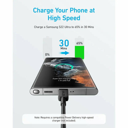 Anker 322 USB cable 1.8 m USB C White