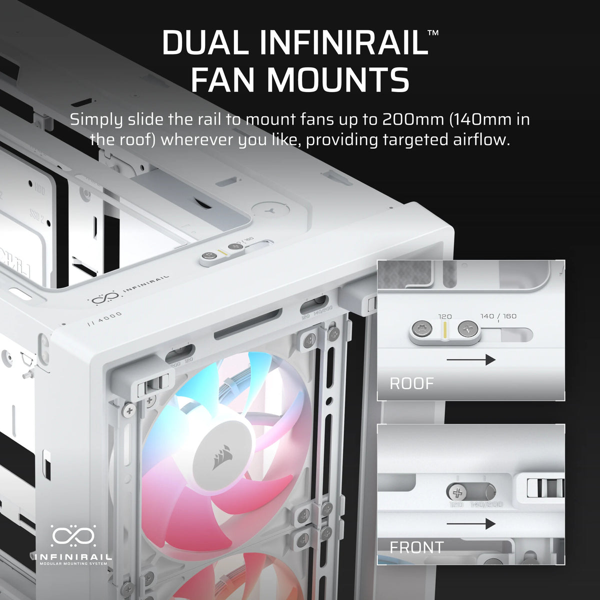 Corsair FRAME 4000D LCD RS ARGB Midi Tower White