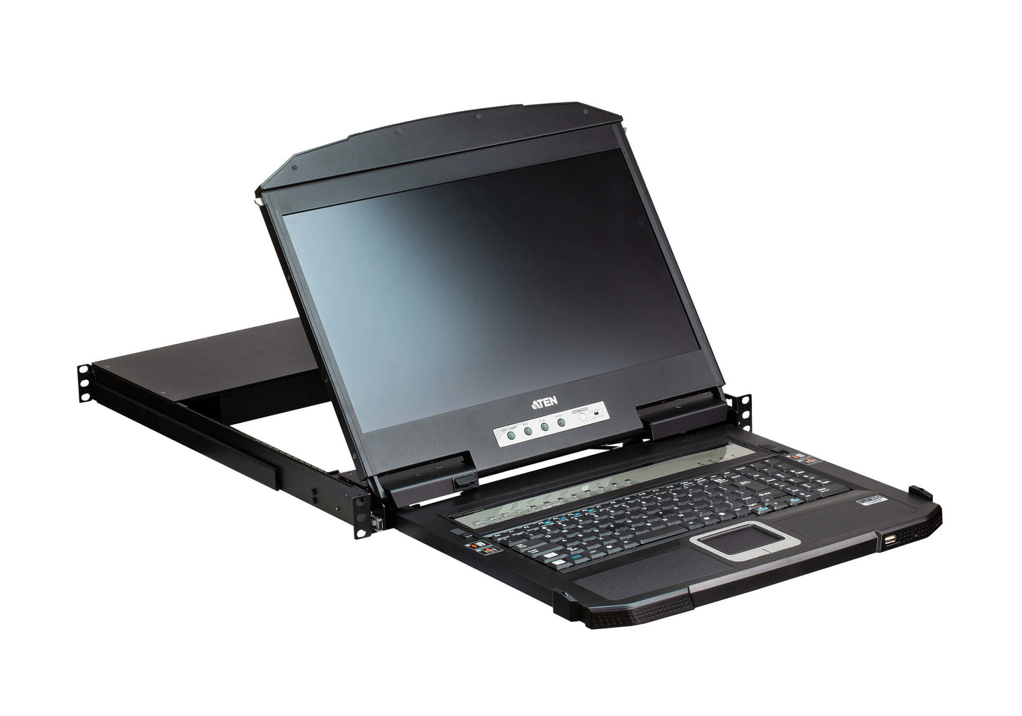 ATEN 4-Port USB HDMI Multi-View Dual Rail WideScreen LCD KVM Switch