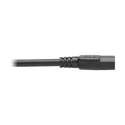 Tripp Lite P005-006-14RA Heavy-Duty PDU Power Cord, C13 to Right-Angle C14 - 15A, 250V, 14 AWG, 6 ft. (1.83 m), Black