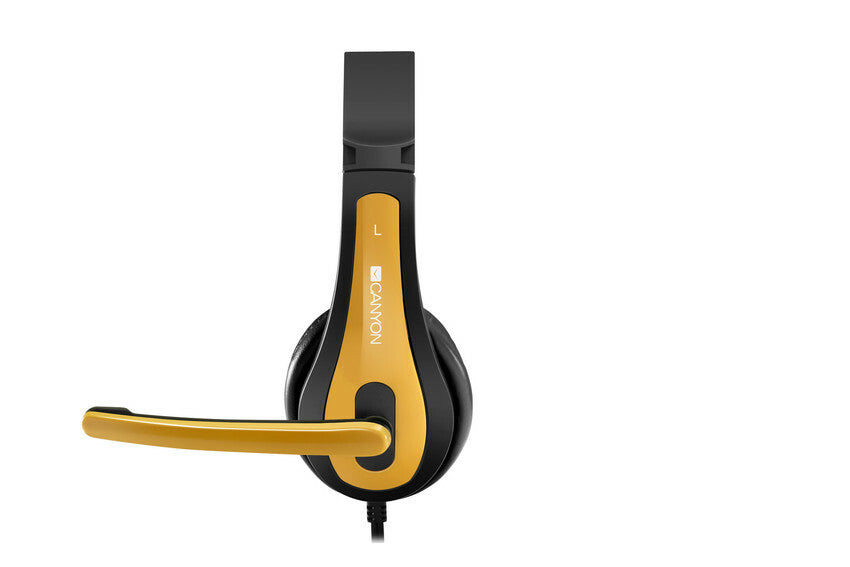 Canyon CNS-CHSC1BY headphones/headset Wired Head-band Gaming Black, Yellow