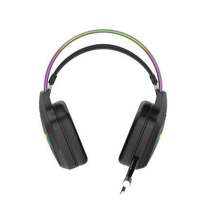 Canyon Darkless GH-9A, RGB aidimams ausin?s with Mikrofonas, Mikrofonas frequency response: 20HZ~20KHZ, ABS+ PU leather, USB*1*3.5MM jack kitukas, 2.0M PVC kabelis, weight:280g, juodas