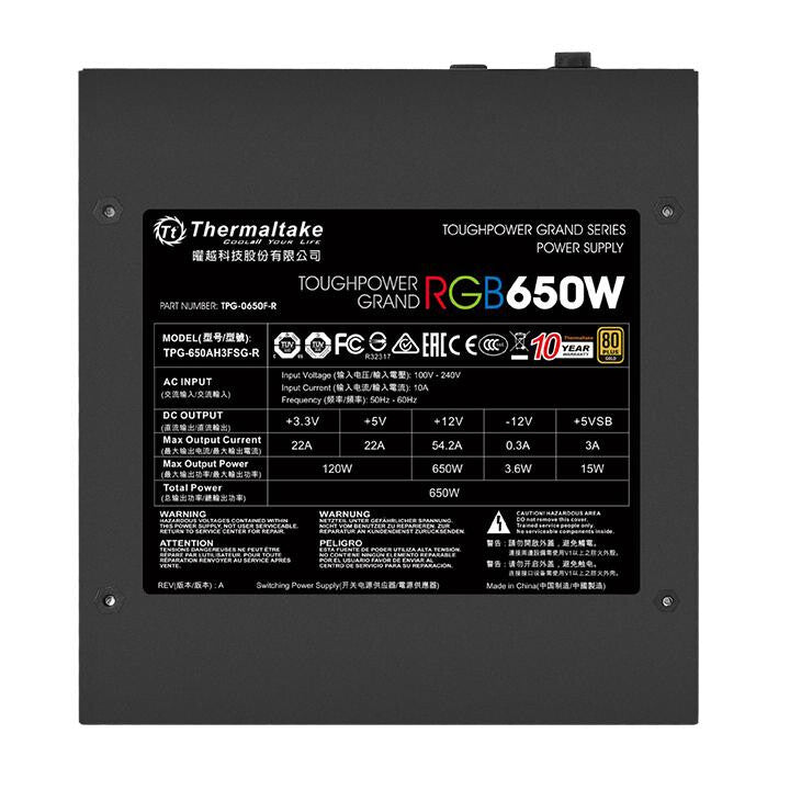 Thermaltake Toughpower Grand RGB power supply unit 650 W 24-pin ATX ATX Black