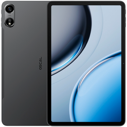 OSCAL Pad 100 LTE Tablet, 12'' 2K FHD+IPS 1200*2000 120Hz incell, Octa-core T615 up to 1.8 GHz, 6GB/256GB,Camera: Front 8MP+Rear 16MP,Wi-Fi 5,BT5.0, 9000mAh Battery, Android 15, Grey
