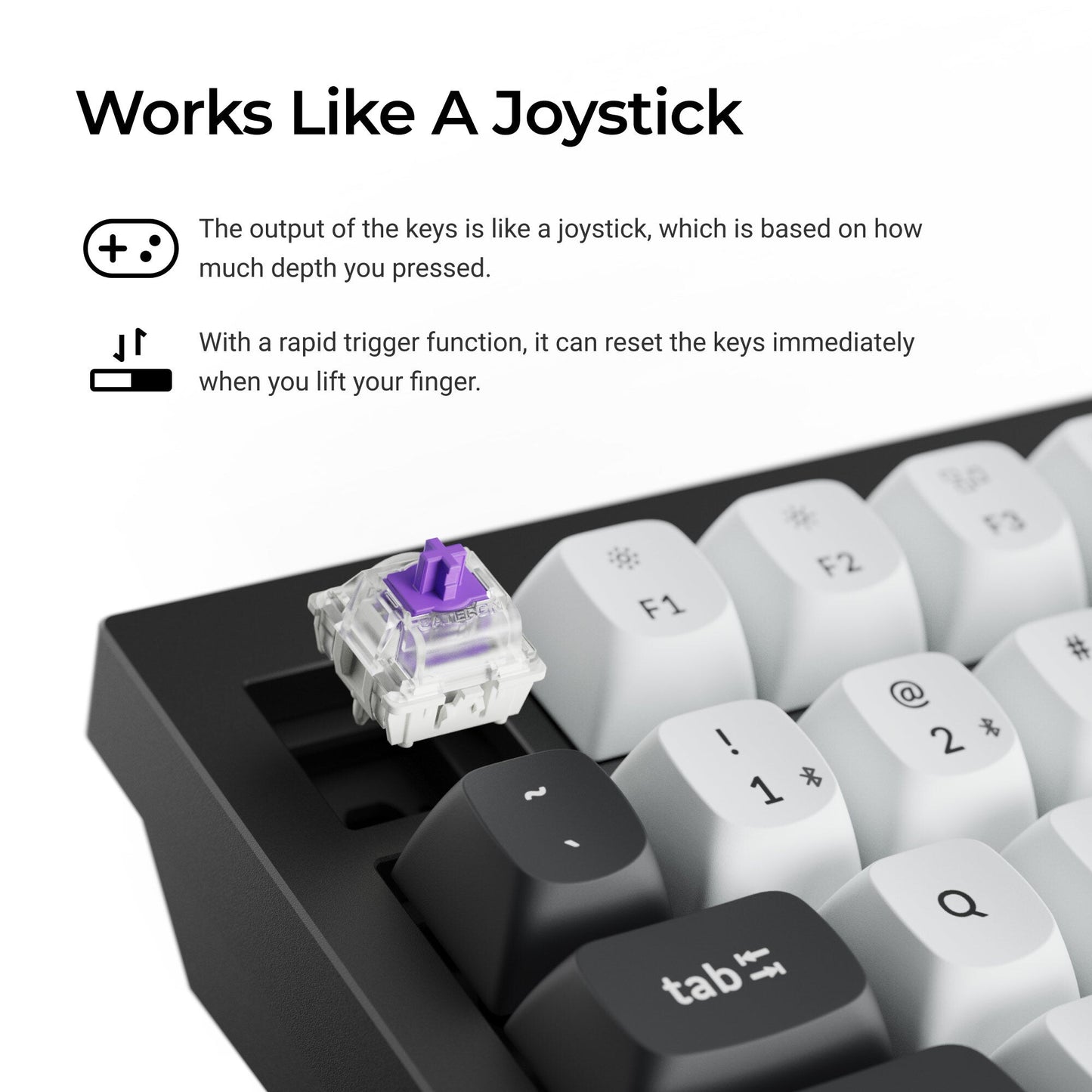 Keychron Q6 HE QMK keyboard Universal USB + RF Wireless + Bluetooth QWERTY White