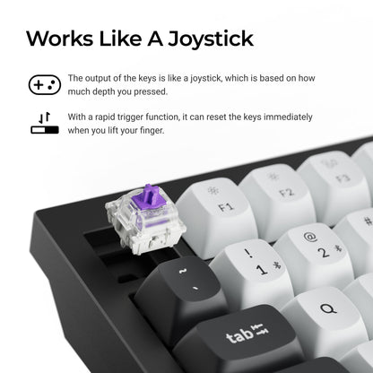 Keychron Q6 HE QMK keyboard Universal USB + RF Wireless + Bluetooth QWERTY White
