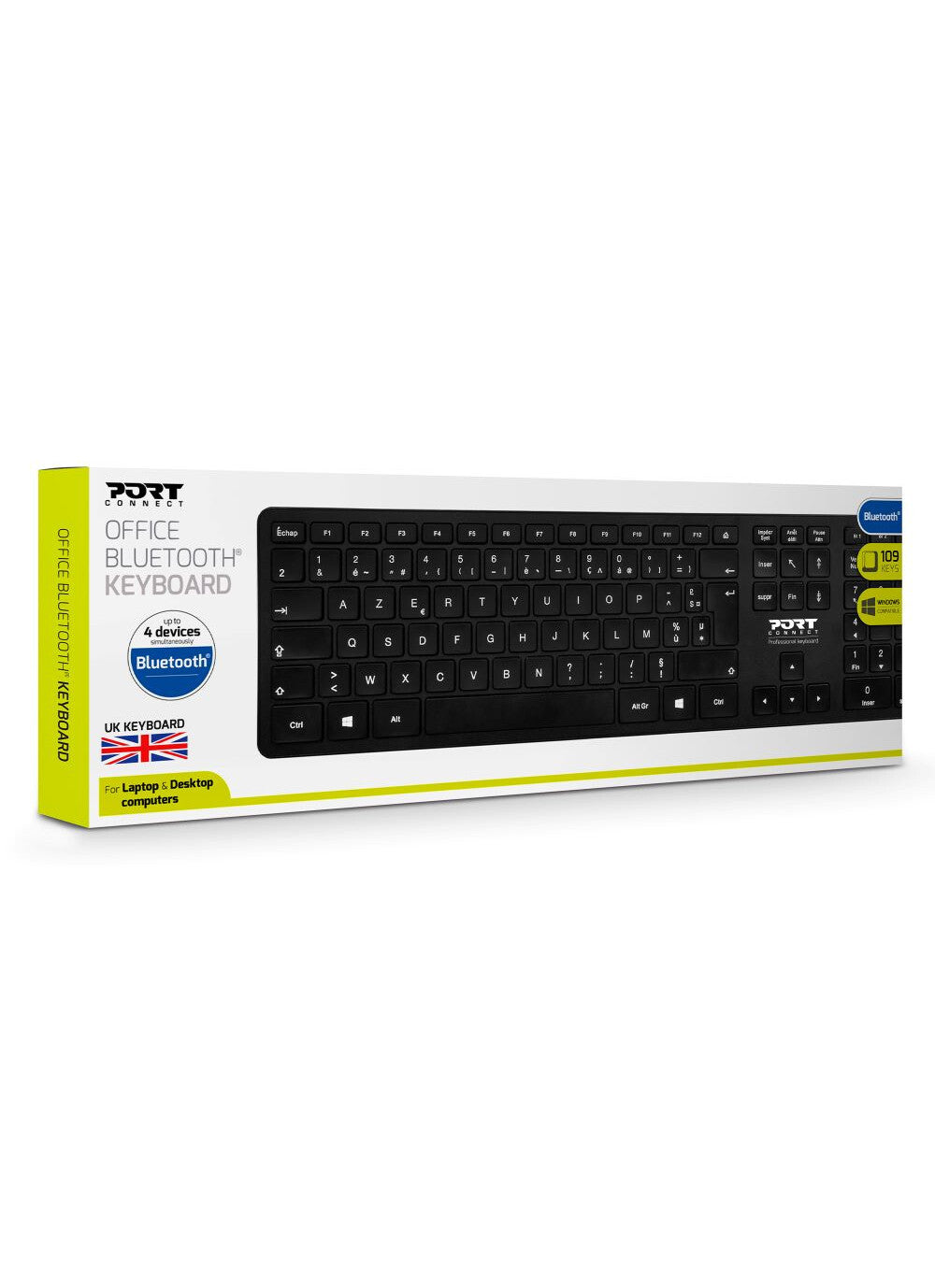 Port Designs 900903-US keyboard Office RF Wireless + Bluetooth QWERTY US English Black