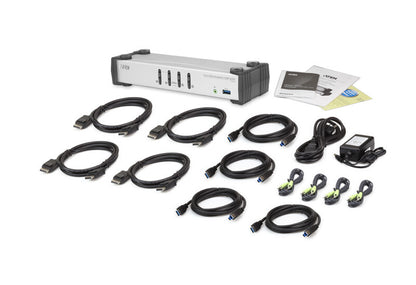 ATEN CS1914 KVM switch Black, Grey