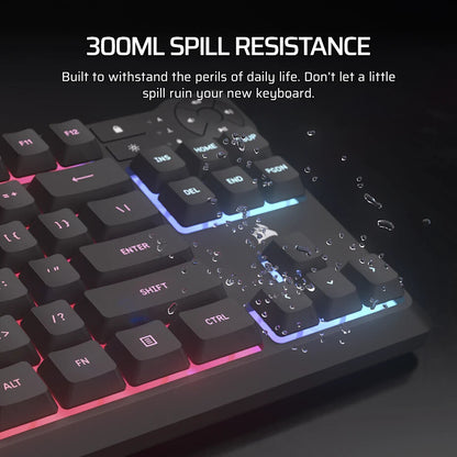 Corsair K55 CORE TKL keyboard Gaming USB QWERTY English Black