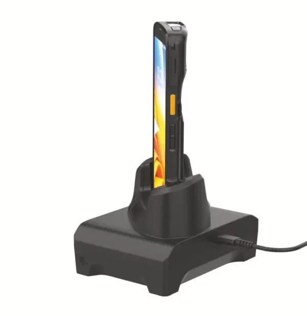 Zebra TC22/TC27 Single Slot Charge Only Cradle; Removable shim pre-installed for device without boot; compatible for device with