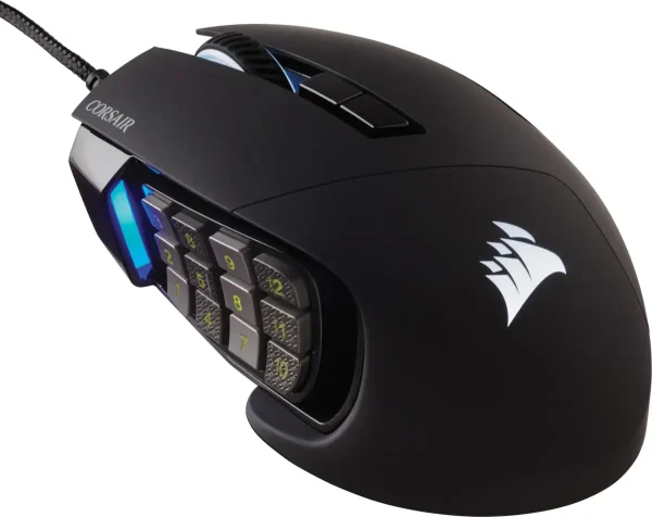 Corsair SCIMITAR ELITE RGB Optical MOBA/MMO Gaming Mouse; 18;000 DP; Black