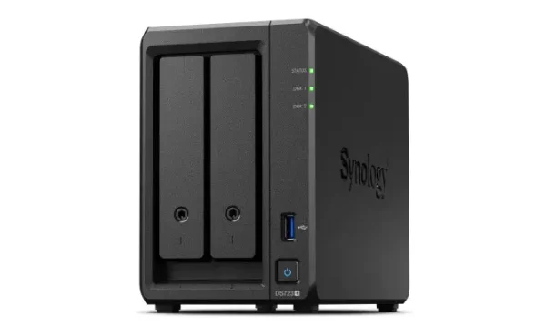 Synology DiskStation 2 Bay NAS (up to 7-bay); 2 Core; 2GB DDR4 RAM (upgragable to 32 GB)1 USB 3.0