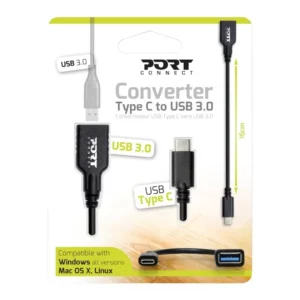 Port Designs PORT ADAPT TYPEC USB3.0 15CM BK